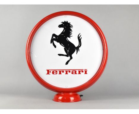 A Modern Circular Illuminating Sign for Ferrari, 44cms Diameter, Working Order