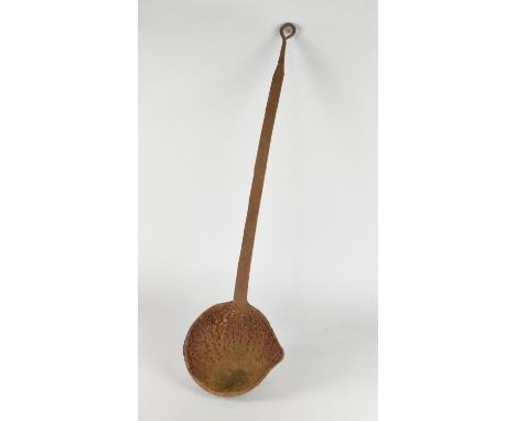 A Vintage Cast Metal Foundry Ladle, 101cm Long