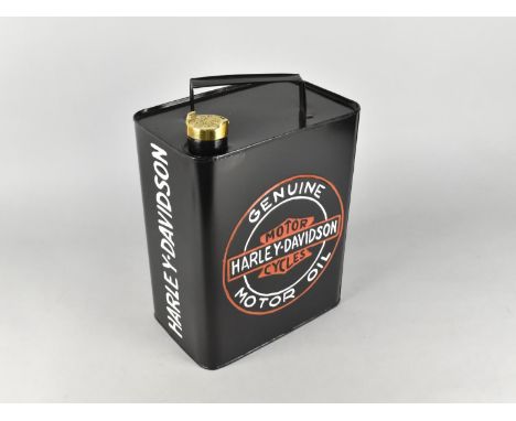 A Reproduction Harley Davidson Motor Oil Can, 34cms high