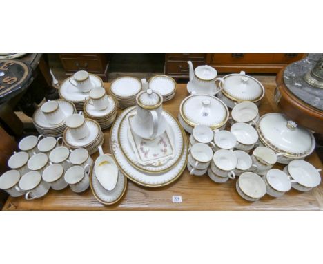 Extensive Paragon, Athena pattern, gilt border dinner, tea and coffee service