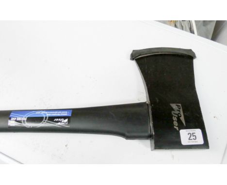 A new heavy duty 4lb felling axe with fibre glass shaft 