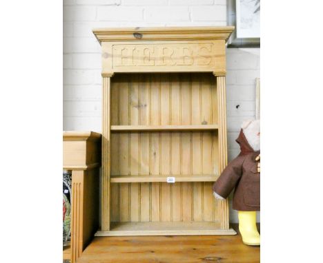 A pine three tier kitchen shelf unit, 2' wide 