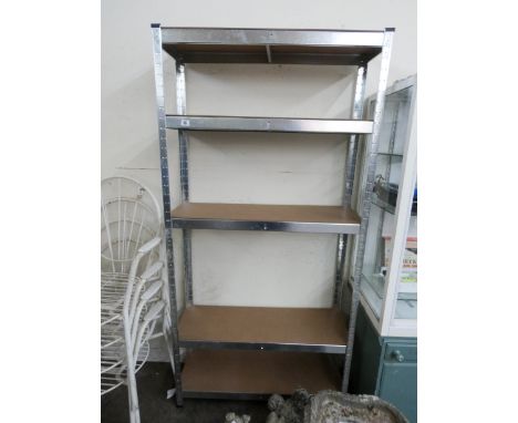 A new 1.78 metre bolt less 5 tier galvanized shelving unit carries up to 130kgs per shelf  