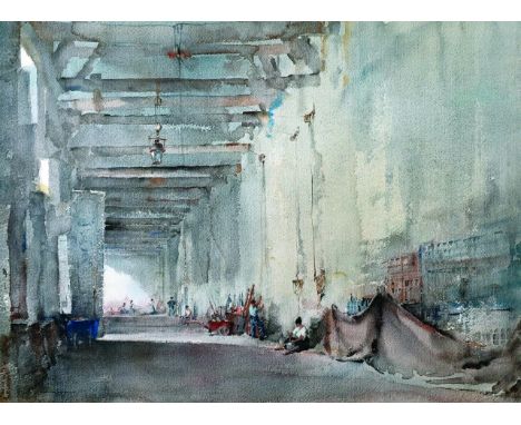 William Russell Flint (1880-1969) British. Interior Scene, Lithograph with Printers Stamp, Signed in Pencil, 20.5" x 26.75".