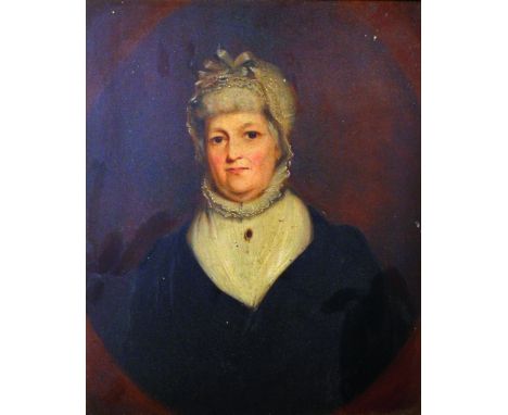 Early 19th Century English School. Portrait of Sarah, Widow of Richard Parker, Died January 28th 1821, Oil on Panel, Inscribe