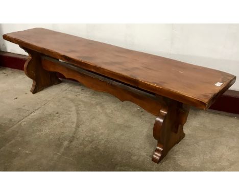A pitch pine bench 