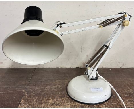 An anglepoise table lamp