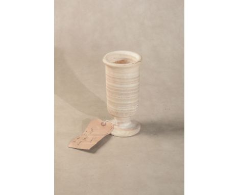 An Egyptian banded alabaster vessel, probably Third Intermediate Period - Late Period, 21st - 27th Dynasty, 1070 - 404 B.C., 