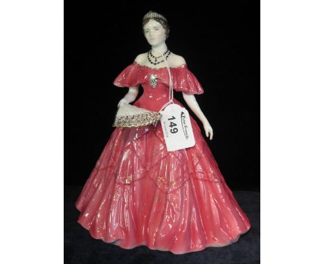 Royal Worcester bone china figurine:'A Tribute to her Gracious Majesty Queen Elizabeth the Queen Mother' limited edition no. 