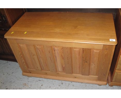 Modern pine blanket box or trunk.