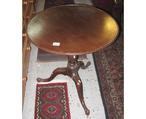 19th Century mahogany tip top tripod table on ball and claw feet.