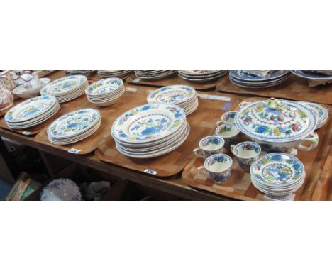 Four trays of Mason's Ironstone china 'Regency' items to include: teacups and saucers; lidded tureen; bowls; plates etc. (4)