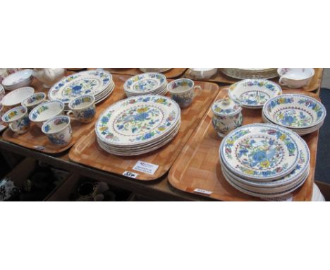 Three trays of Mason's Ironstone 'Regency' items to include: various plates; bowls; teacups and saucers; sucrier etc. (3)