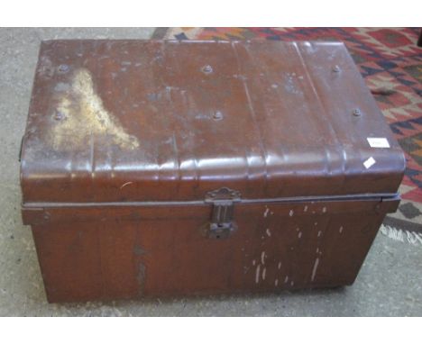 Vintage tin trunk.