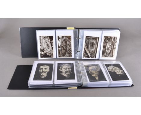 Postcards, modern album, full with Scottish hold to the light cards, Metamorphic, silks and illusion cards together with anot