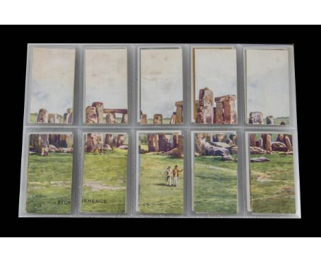 Cigarette Cards, Mixture, contained in a larger size ringbinder, various sets to name, Ansties Stonehenge and The Victory (se