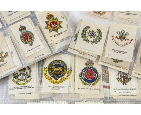 Cigarette Silks, Military, mainly Phillips Crests and Badges of the British Army (mixed sizes and sets) approx 500 silks (not