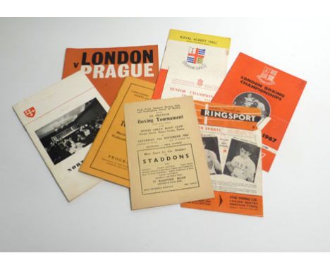 A selection of wrestling, entertainment and boxing programmes and other paper  ephemera including International Amateur Wrest