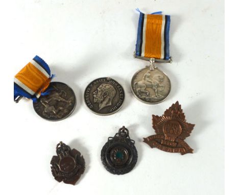 Three First World War 1914-1918 War medals, together with a group of modern miniatures*Please Note: VAT will be added to the 