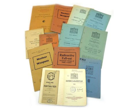 Chemical, Gas & Nuclear Warfare - Training & Civil Defence Handbooks, Manuals & pamphlets dating from early to later twentiet