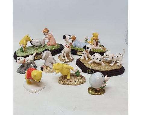 A Royal Doulton Winnie the Pooh collection, Pooh and Piglet - The Windy Day WP2, fourteen other Royal Doulton Winnie the Pooh