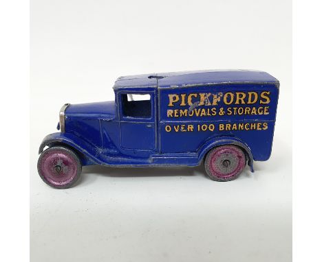 A Dinky Toys delivery van, Pickfords, 28b, with a radiator surround, cast hubs and Hornby Series cast to underside of roof an