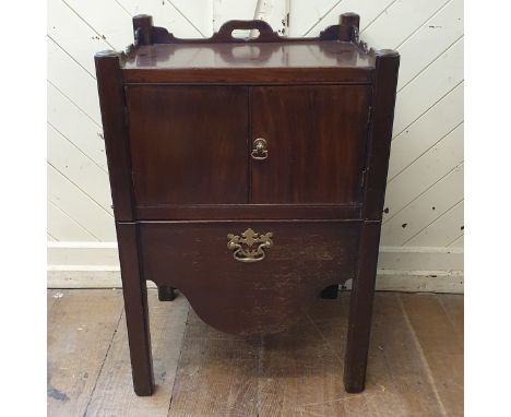 A mahogany night commode, 54 cm wide 