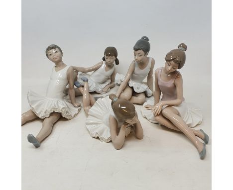 Three Nao ballerina figures, boxed, and four other Nao ballerinas (7)Report by RBOne with a hand restored 