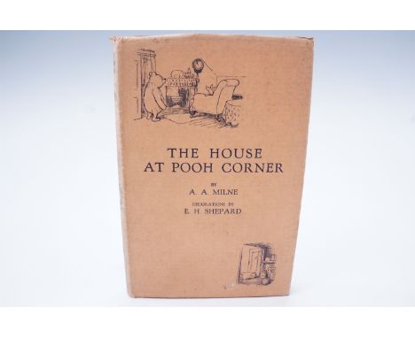 A A Milne, "The House at Pooh Corner", Methuen, 1928, first edition in dust wrapper, gilt pictorial pink cloth