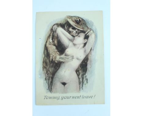 A 1944 German propaganda leaflet "Tommy, Your Next Leave", 20 cm x 15 cm. [Considered one of the "Skorpion West" leaflets pro