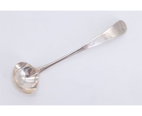A Georgian silver Old English pattern sauce ladle, 1792, 22 g, 13 cm