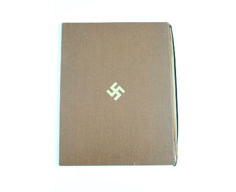 A German Third Reich 1938 dated autograph manuscript poem addressed to "lieber, lieber Fuhrer" Adolf Hitler from a female adm