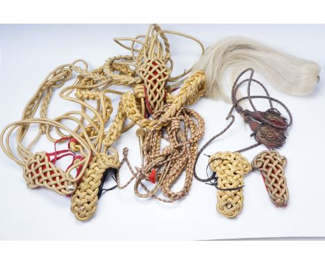 A quantity of army aiguillettes etc