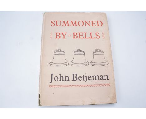 John Betjeman, "Summoned by Bells", 1940, John Murray, first edition in dustwrapper