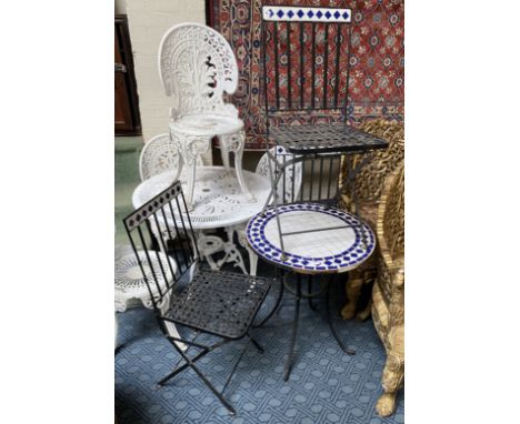 GARDEN TABLE &amp; 3 CHAIRS