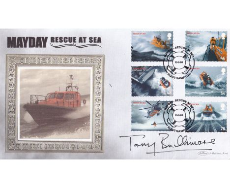 Tony Bullimore, Record Breaking Yachtsman signed Mayday Rescue at Sea FDC, This Benham first day cover is limited edition num
