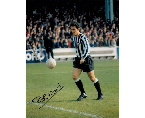 Bob Moncur former Scottish football player who played for Newcastle United in the 1960s. Signed 10x8 photo. Good condition. A