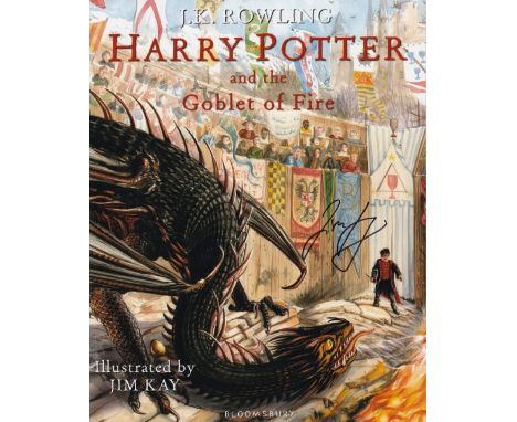 Jim Kay, Harry Potter Book Illustrator, 10x8 Signed Photograph of the cover of the J. K Ro9wling book- Harry Potter and the G