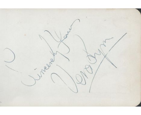 Vera Lynn signed vintage album page. Dame Vera Margaret Lynn CH DBE OStJ (née Welch; 20 March 1917 - 18 June 2020) was an Eng
