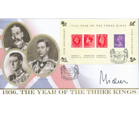 HRH Prince Michael of Kent Signed Internet Stamps, 1936 The Year of the Three Kings First Day Cover. £3 British Stamp with Tw