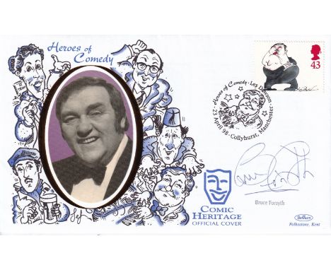 Bruce Forsyth signed Heroes of Comedy FDC. This Benham first day cover is limited edition number 5 of 5000. The cover commemo