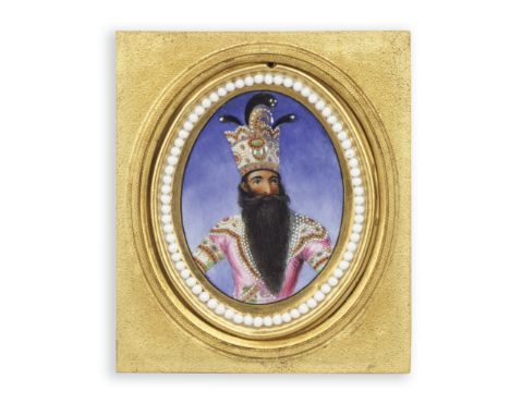 A fine Flight, Barr and Barr Worcester medallion, circa 1830-35Of upright oval form and thinly potted, printed and hand-colou