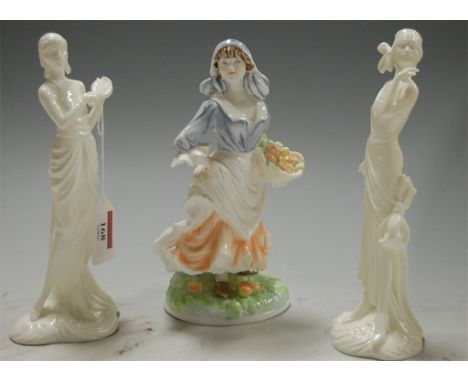Two Royal Worcester 1920s Vogue Collection figures to include Poppy and Daisy,  together with a Royal Worcester figure Rosie 