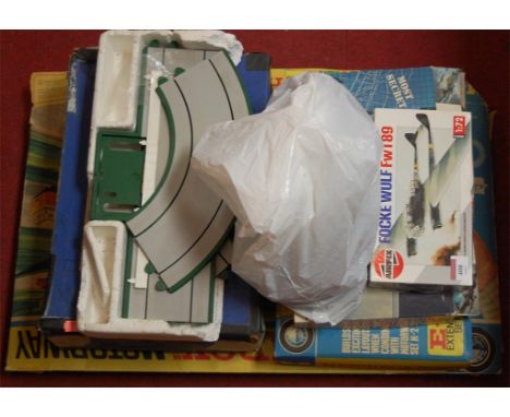 A collection of assorted childrens toys and games to include Revell 1.72 scale model of a Dambuster B17 Flying Fortress