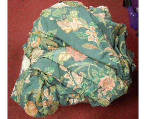 A box of assorted floral curtains