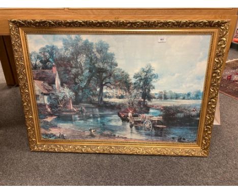 After John Constable : The Hay Wain, colour print, 90 x 59 cm 