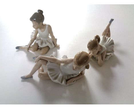 Three Nao ballerina figures (3)  