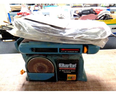 A Clarke woodworker 4 inch belt and 6 inch disc sander 