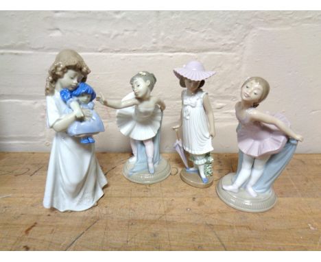 Four Nao figures depicting children (4) 