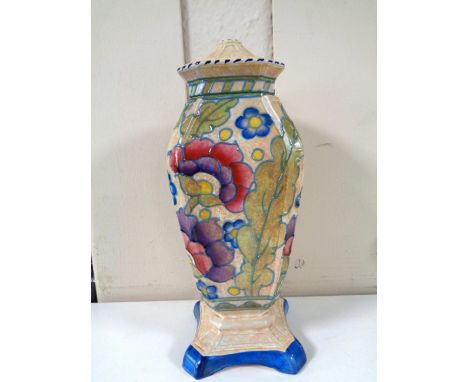 A Charlotte Rhead Crown Ducal table lamp base  